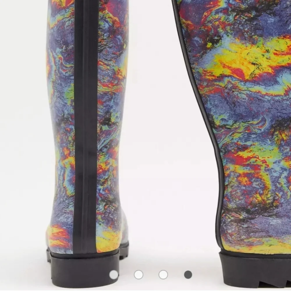 Sale: Mens Tie-Dye High Rain Boots - Size 13